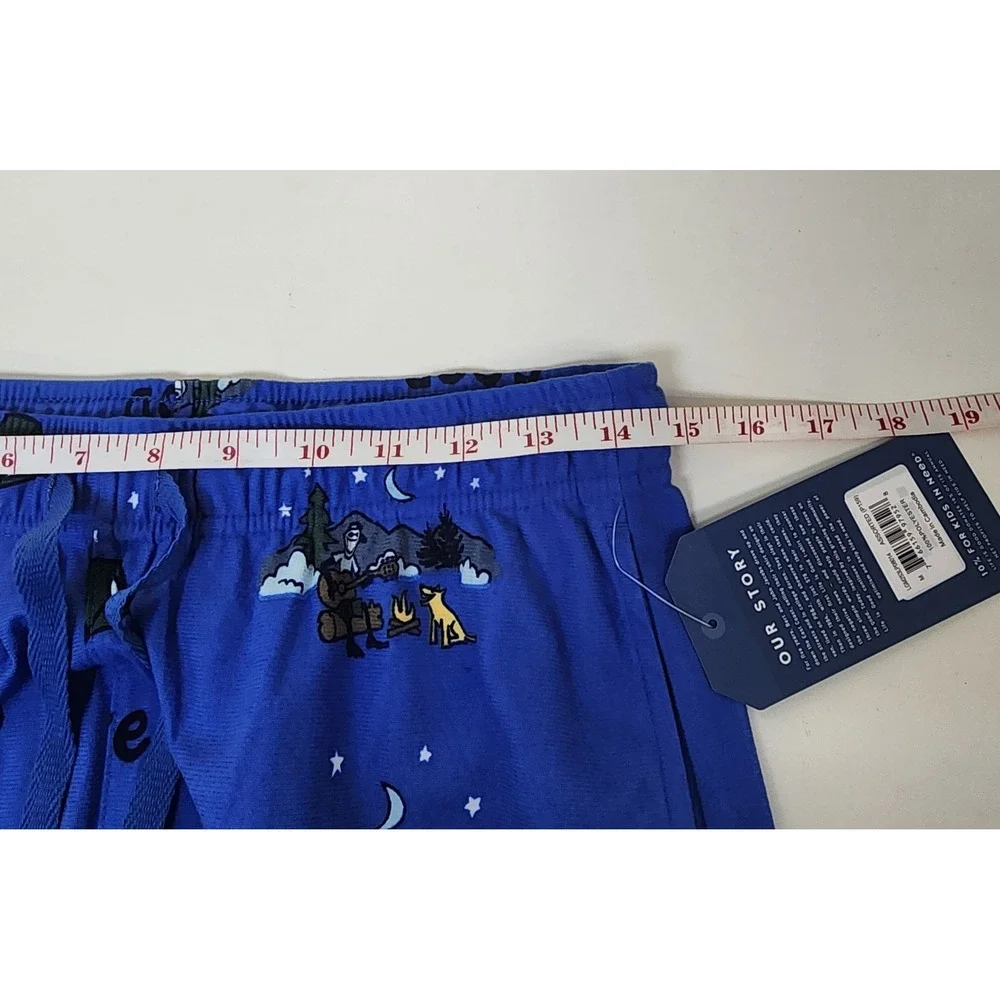 Life is Good Jake Camping Lounge Pants Men's M Blue Sleepwear Pajama Flannel
